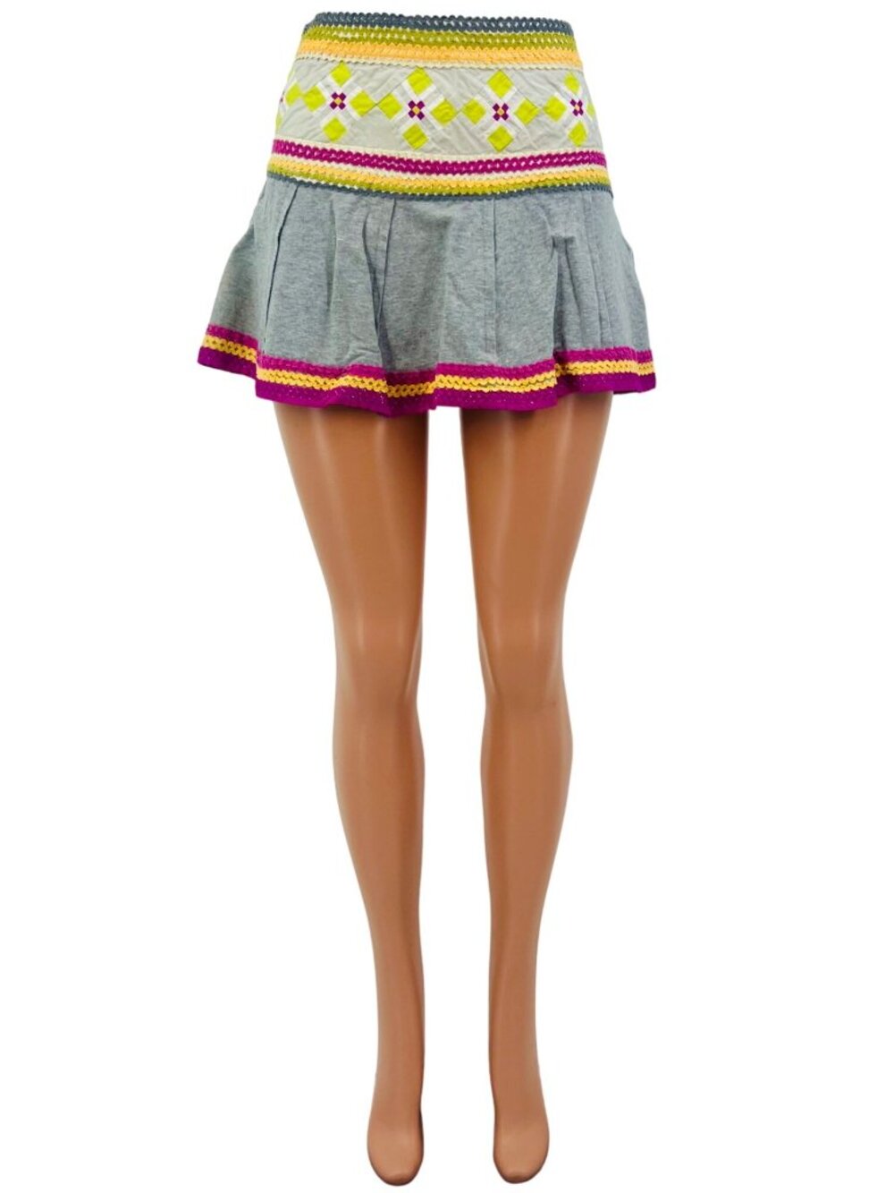 VTG Free People Archival 2004 Eagle Tag Mini Skirt 6| Y2K Indie Sleaze Boho Luxe - Picture 10 of 16